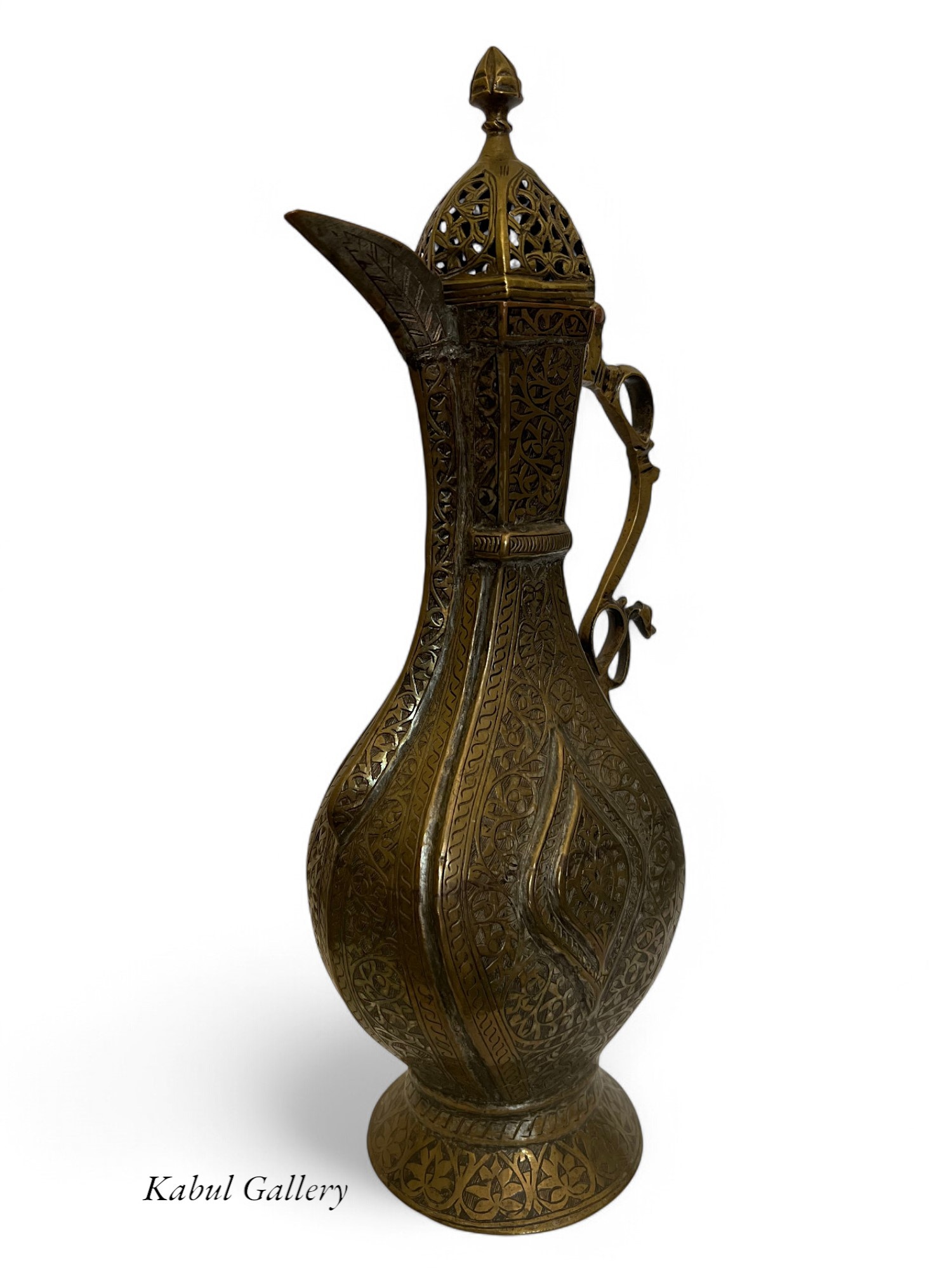 Antique Central Asian Brass Teapot Ewer 19th century Bukhara - Samarkand No:HH - 12