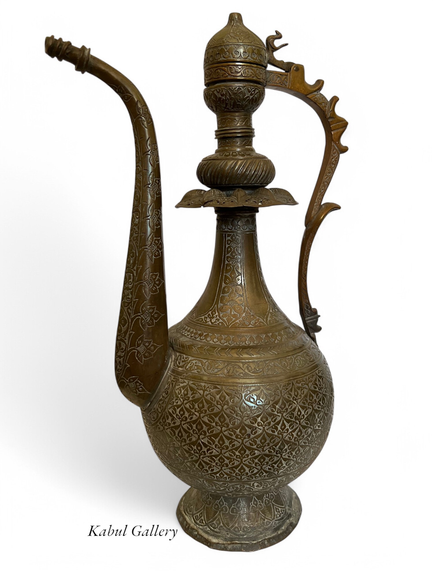 Antique Central Asian Brass Teapot Ewer 19th century Bukhara - Samarkand No:HH - 20