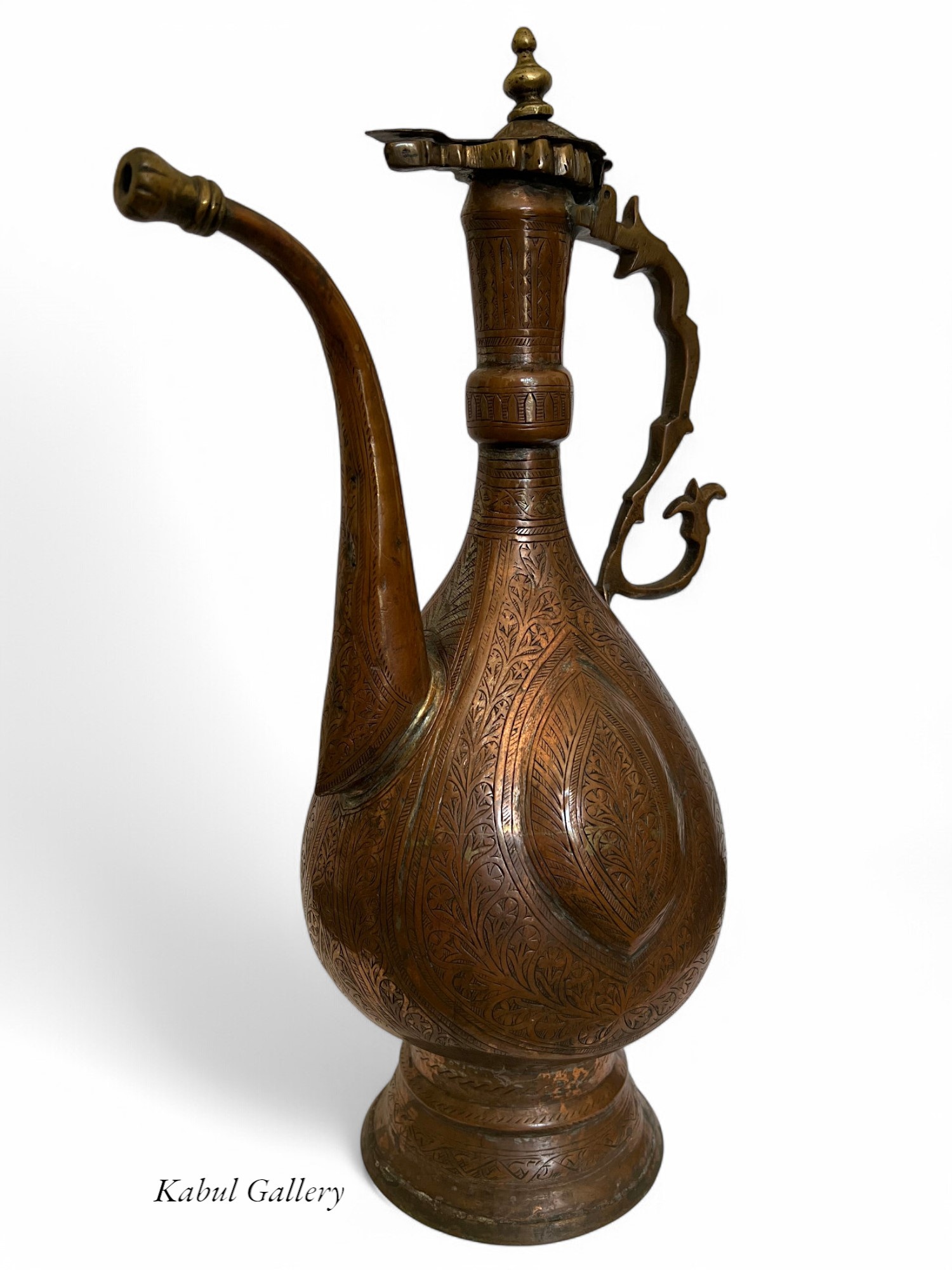 Antique Central Asian Brass Teapot Ewer 19th century Bukhara - Samarkand No:HH - 24