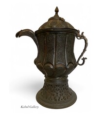 Antique Central Asian Brass samowar Ewer 19th century Bukhara - Samarkand No:HH - 38