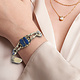 orient nomad lapis bracelet nickel silver + vintage afghan nomadic bracelet -A
