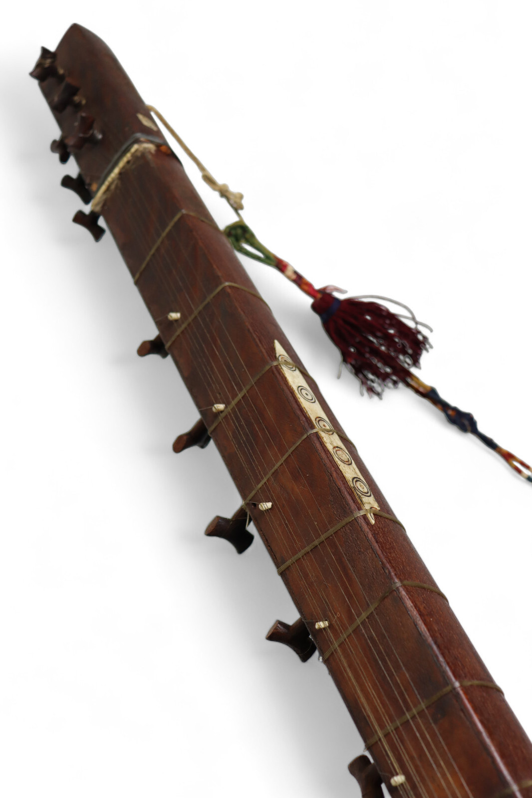 antique afghan folk music instrument Tambur Tanbur tanboor from Afghanaistan  with mother-of-pearl and bone inlaid  تنبور No:24A
