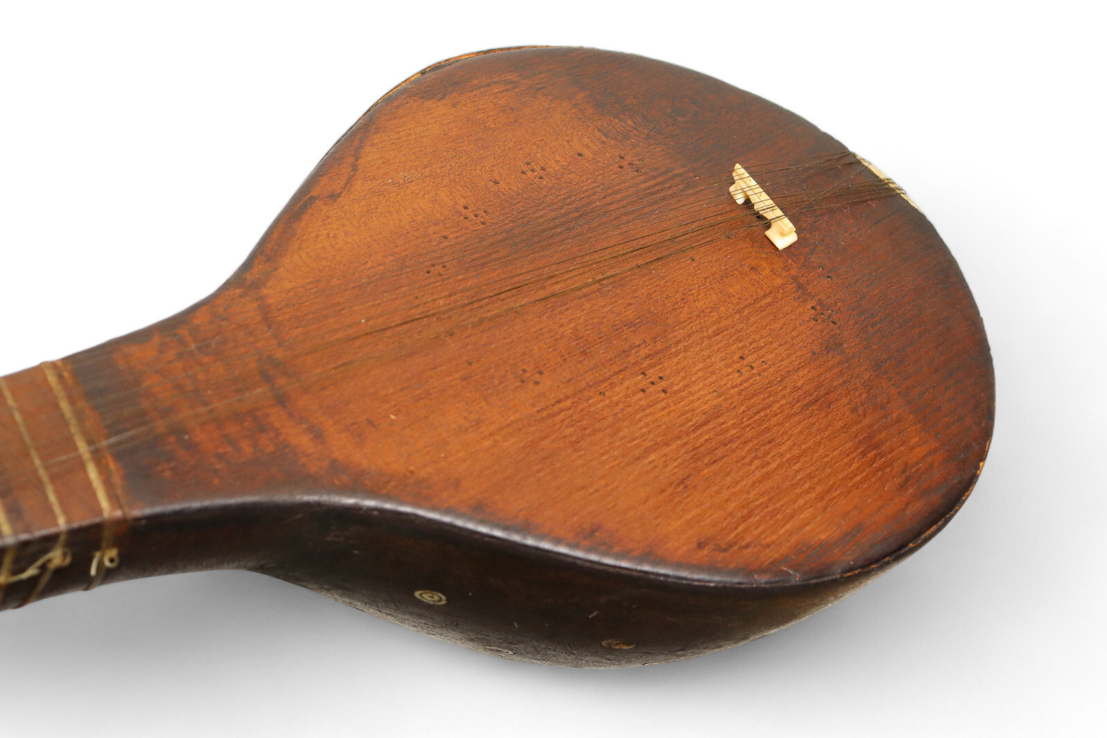 antique afghan folk music instrument Tambur Tanbur tanboor from Afghanaistan  with mother-of-pearl and bone inlaid  تنبور No:24A