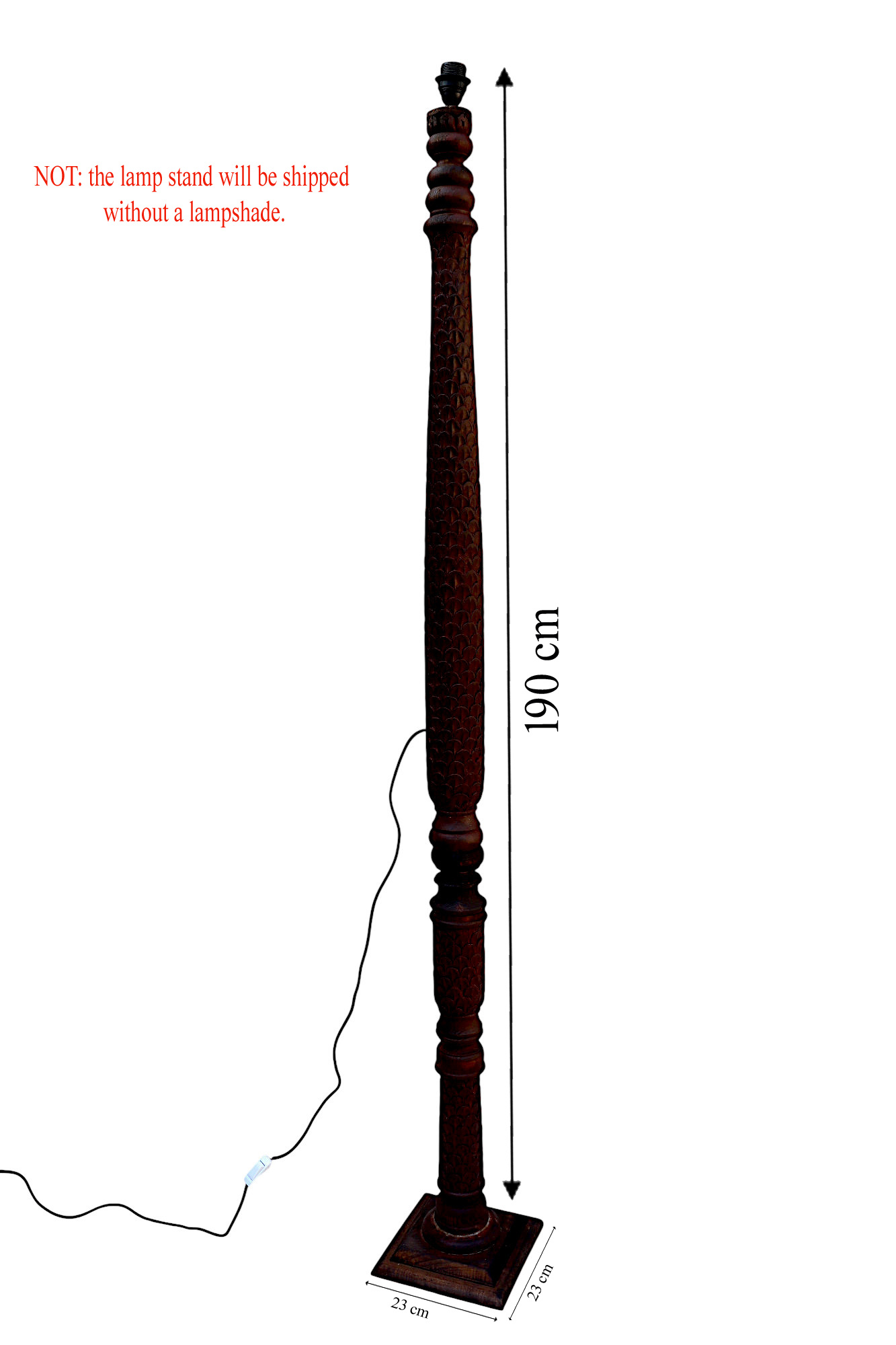 190 cm hoch vintage Massivholz und handgeschnitzte orientalische Lampe Stehlampe Stehleuchte Flurlampe aus Afghanistan Nuristan nr:25