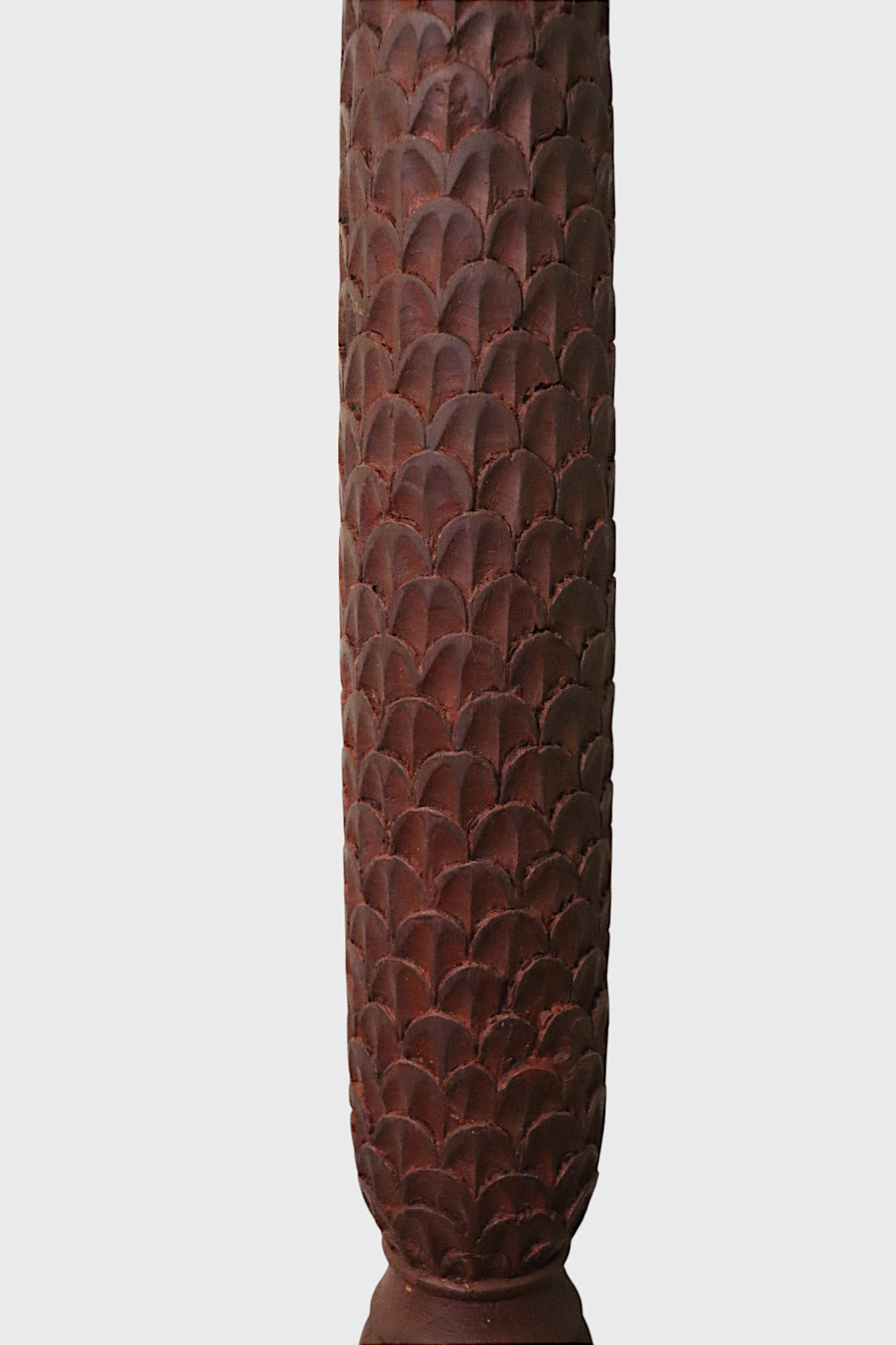 120 cm heigh vintage handmade solid wood and hand-carved oriental lamp Nuristan Afghanistan Standard lamp Tall lamp Classic floor lamp No:25M