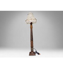 120 cm heigh vintage handmade solid wood and hand-carved oriental lamp Afghanistan Standard lamp Tall lamp Classic floor lamp No:MGL25M