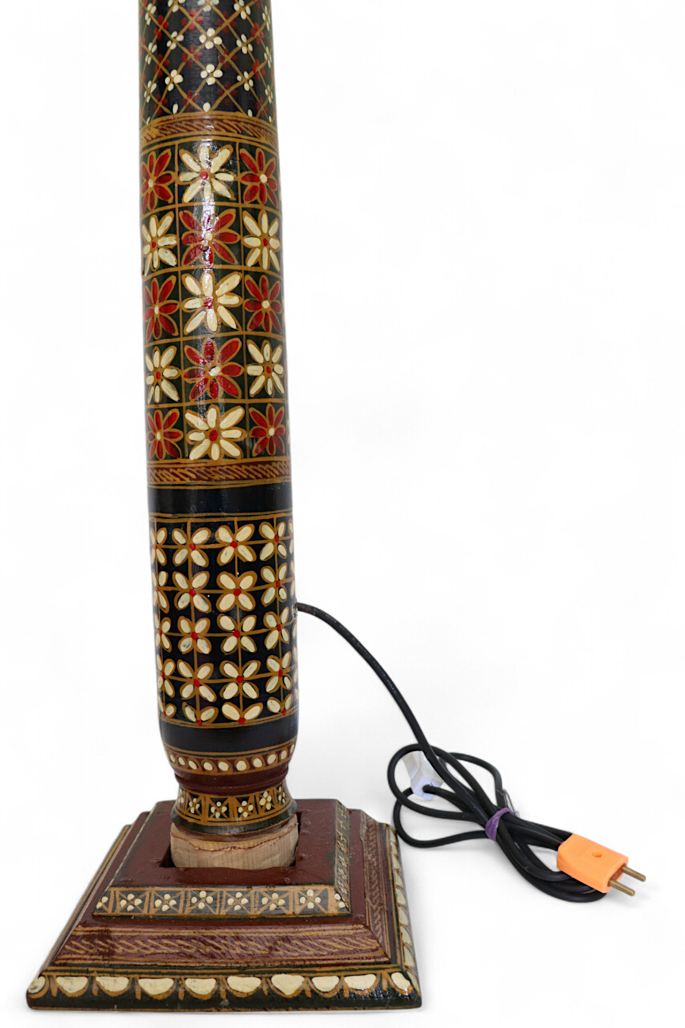 120 cm heigh vintage handmade solid wood and hand-carved oriental lamp Afghanistan Standard lamp Tall lamp Classic floor lamp No:MGL25M