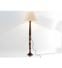 190 cm hoch vintage Massivholz handbemalt relief Miniaturmalerei orientalische Lampe Stehlampe Stehleuchte Flurlampe Afghanistan MGL nr:25L