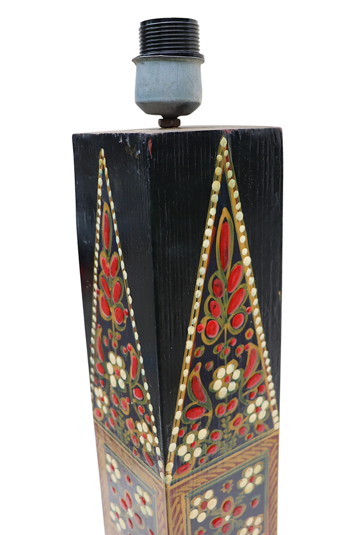 92 cm heigh vintage handmade solid wood and hand-carved oriental lamp Afghanistan Standard lamp Tall lamp Classic floor lamp No:MGL