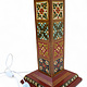92 cm hoch vintage Massivholz handbemalt relief Miniaturmalerei orientalische Lampe Stehlampe Stehleuchte Flurlampe Afghanistan MGL