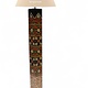 106 cm hoch vintage Massivholz handbemalt relief Miniaturmalerei orientalische Lampe Stehlampe Stehleuchte Flurlampe Afghanistan MGL
