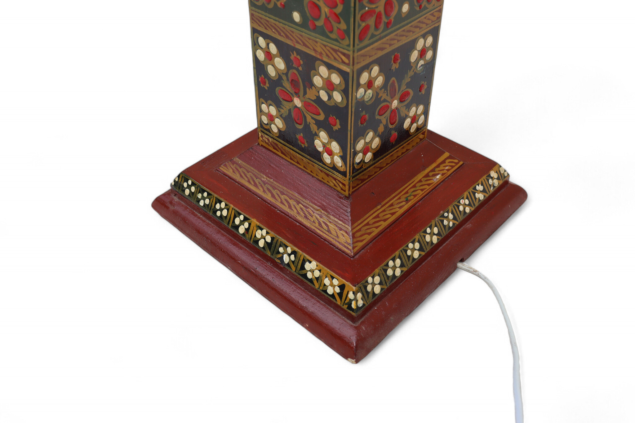 123 cm heigh vintage handmade solid wood and hand-carved oriental lamp Afghanistan Standard lamp Tall lamp Classic floor lamp No:MGL