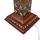 123 cm hoch vintage Massivholz handbemalt relief Miniaturmalerei orientalische Lampe Stehlampe Stehleuchte Flurlampe Afghanistan MGL