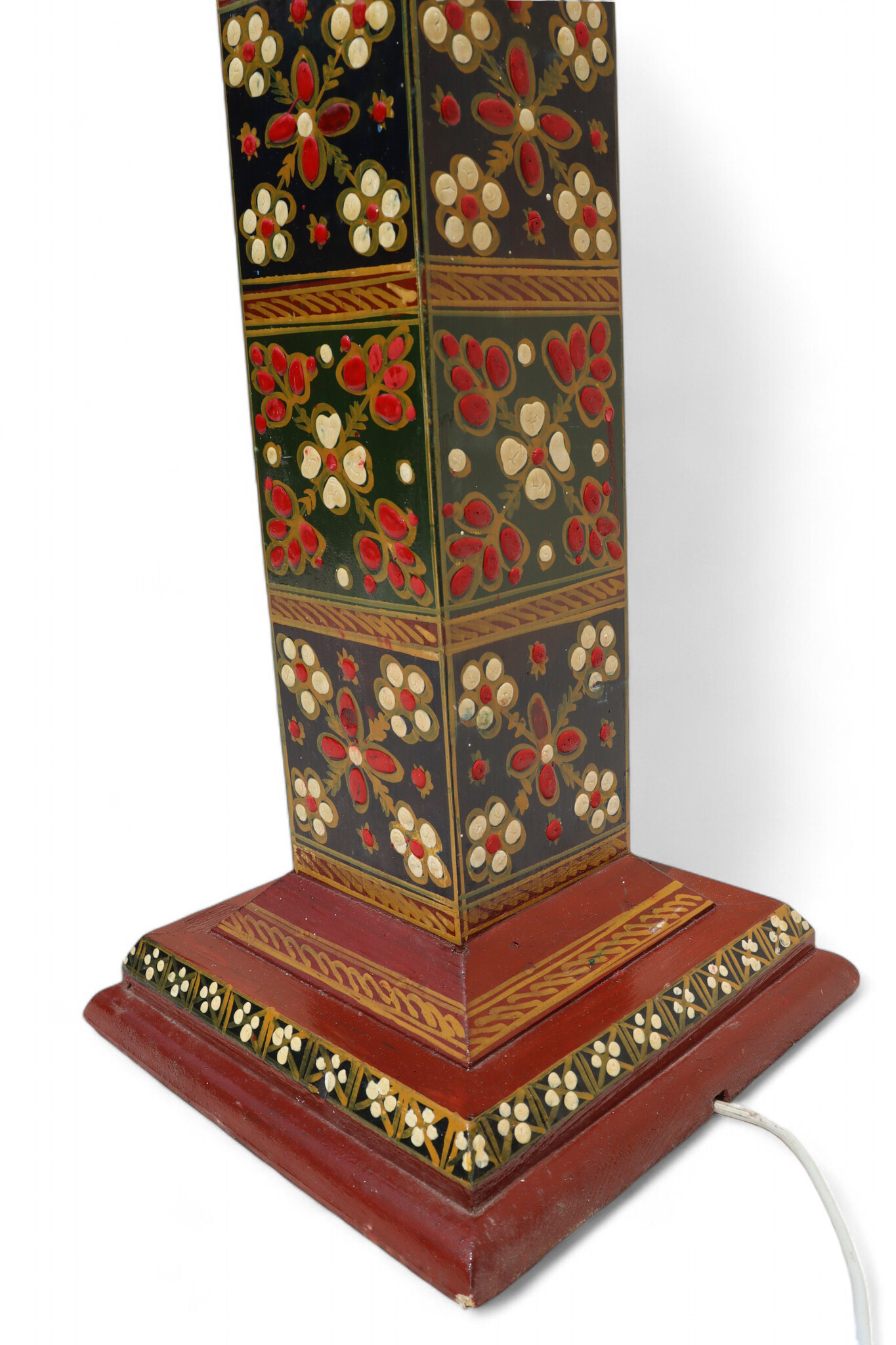 123 cm heigh vintage handmade solid wood and hand-carved oriental lamp Afghanistan Standard lamp Tall lamp Classic floor lamp No:MGL