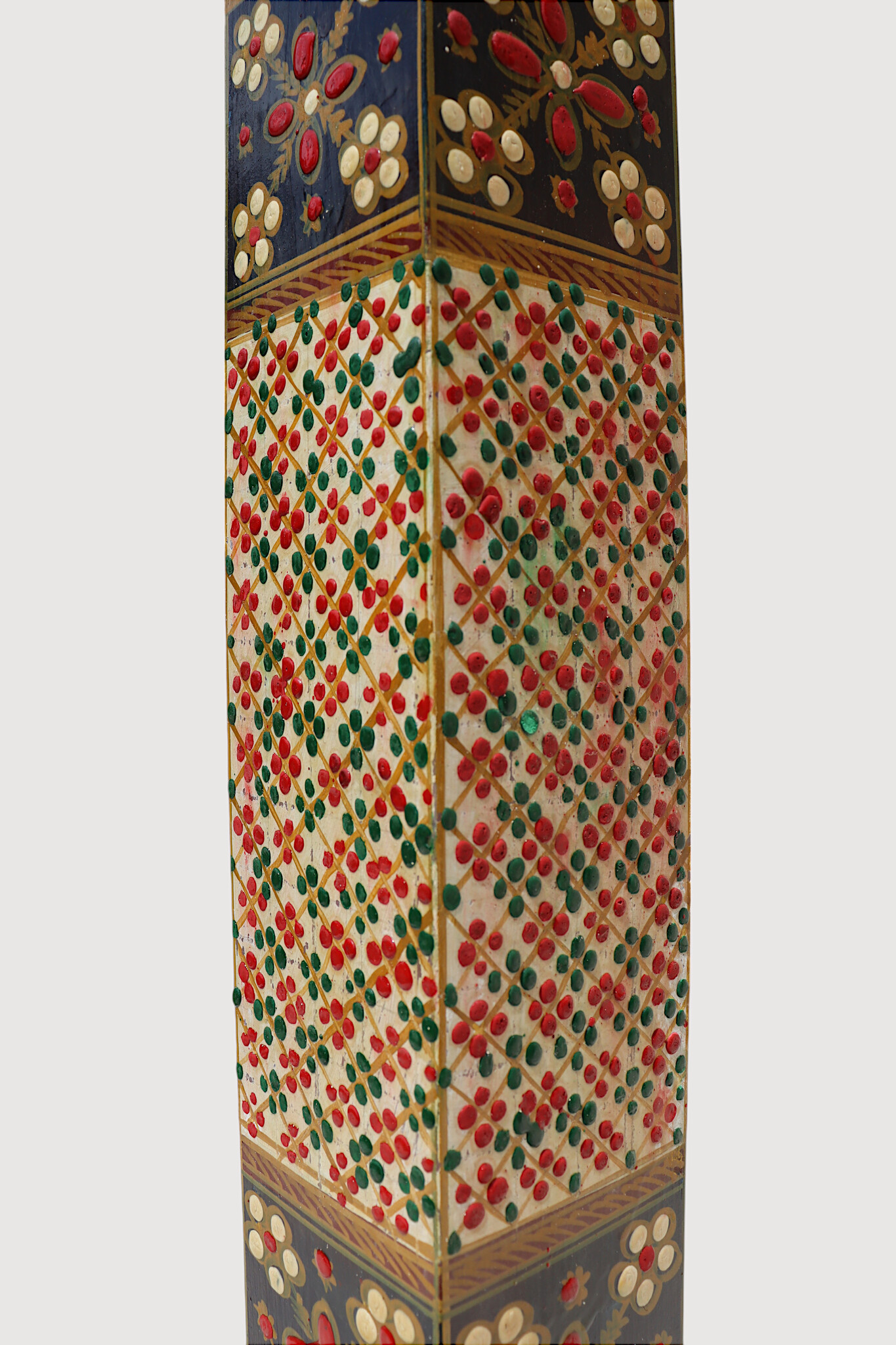 123 cm heigh vintage handmade solid wood and hand-carved oriental lamp Afghanistan Standard lamp Tall lamp Classic floor lamp No:MGL