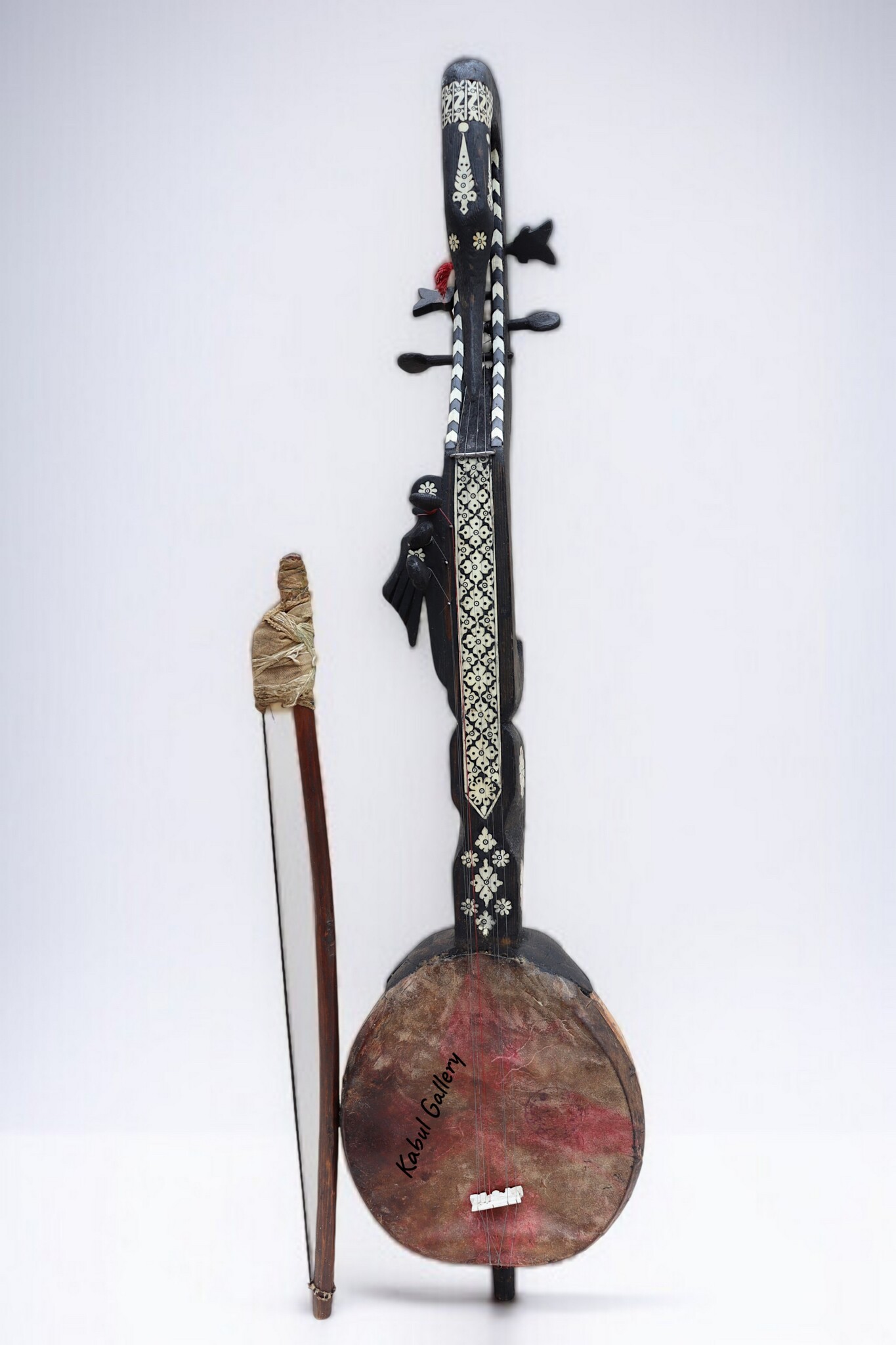 antik sehr seltener orient exotische Sarangi Musikinstrument aus afghanistan Nr:AFG25 B