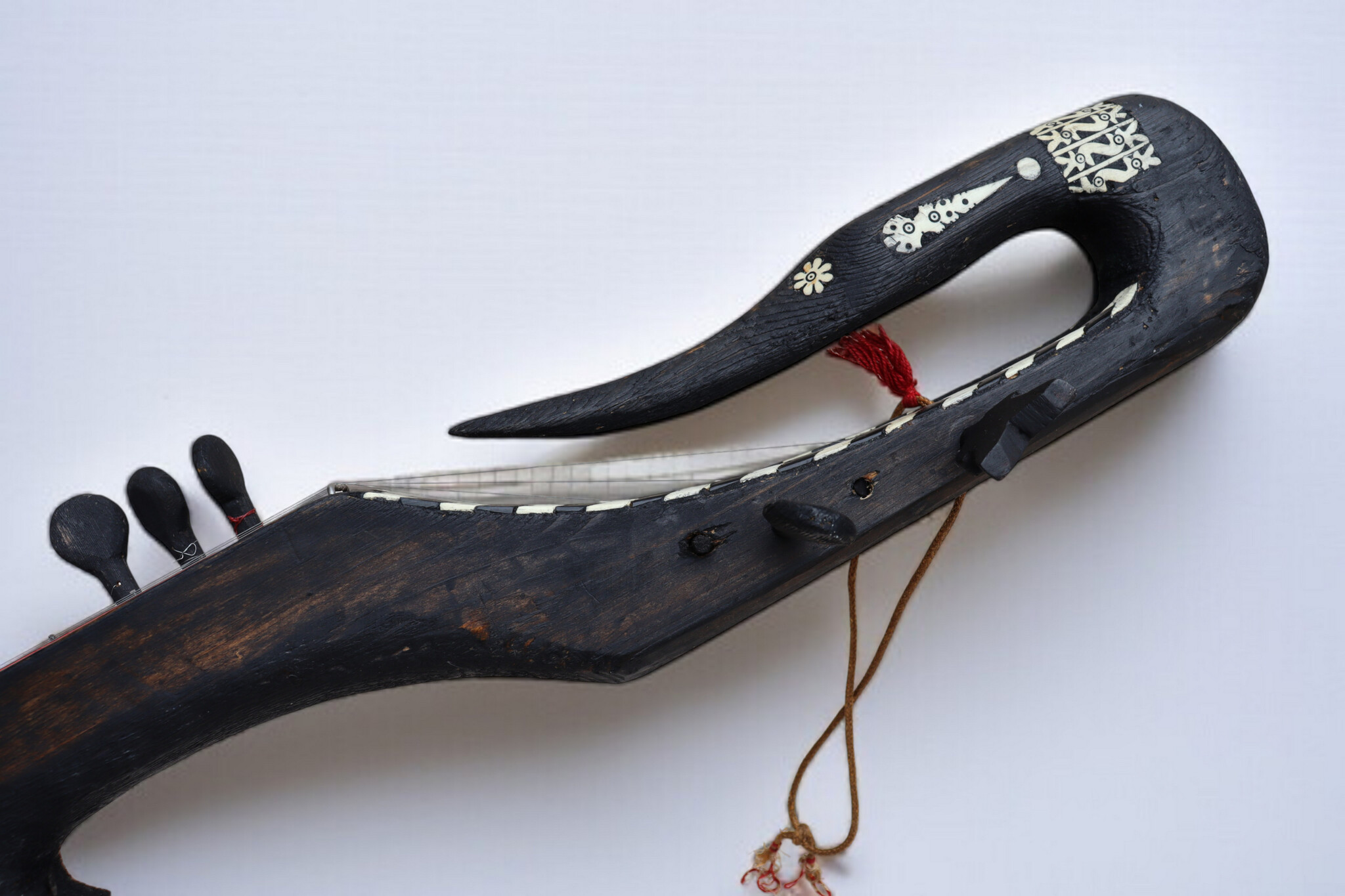 antik sehr seltener orient exotische Sarangi Musikinstrument aus afghanistan Nr:AFG25 B