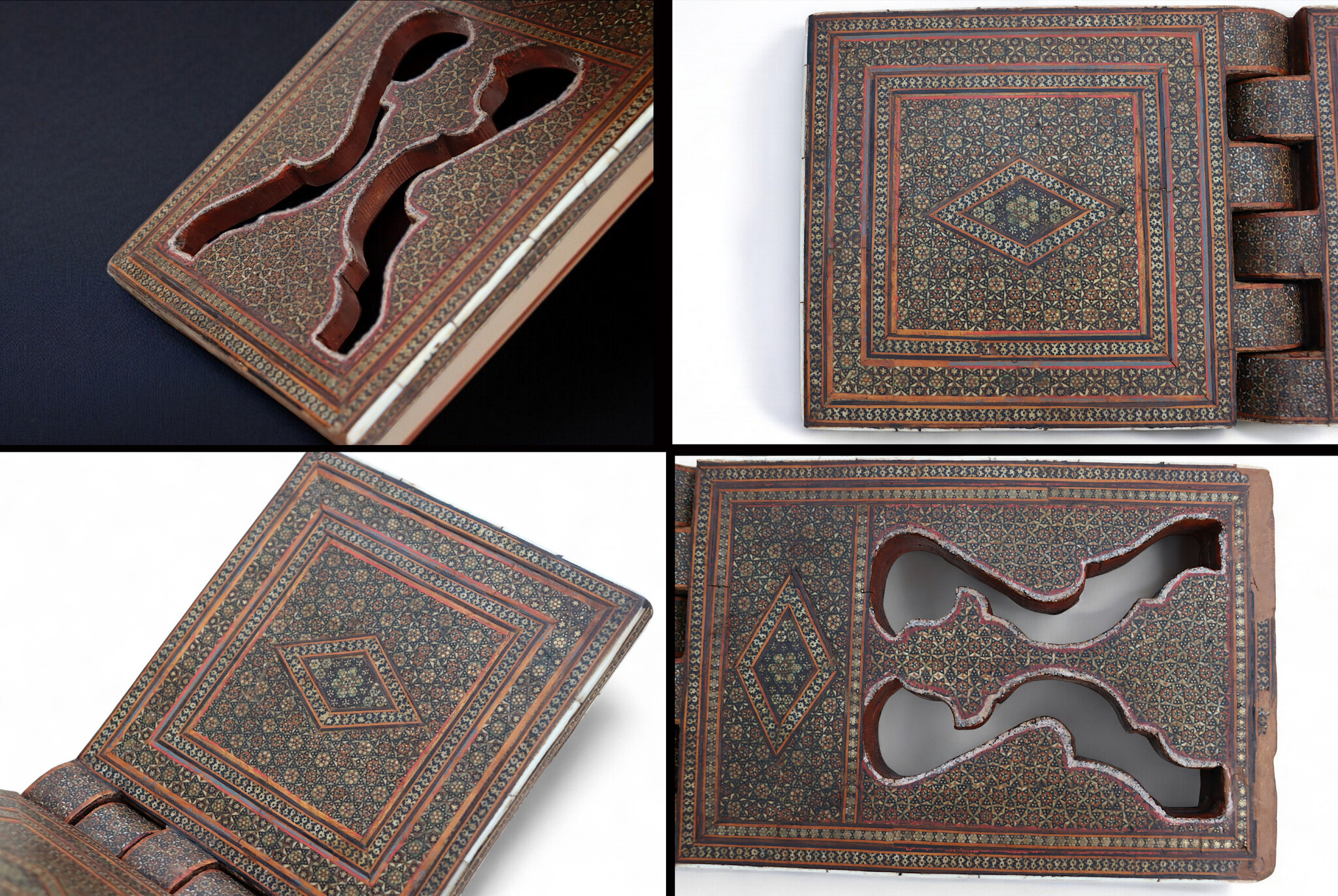 antique islamic antique islamic Khatam Kari' Koran stand 19th C.