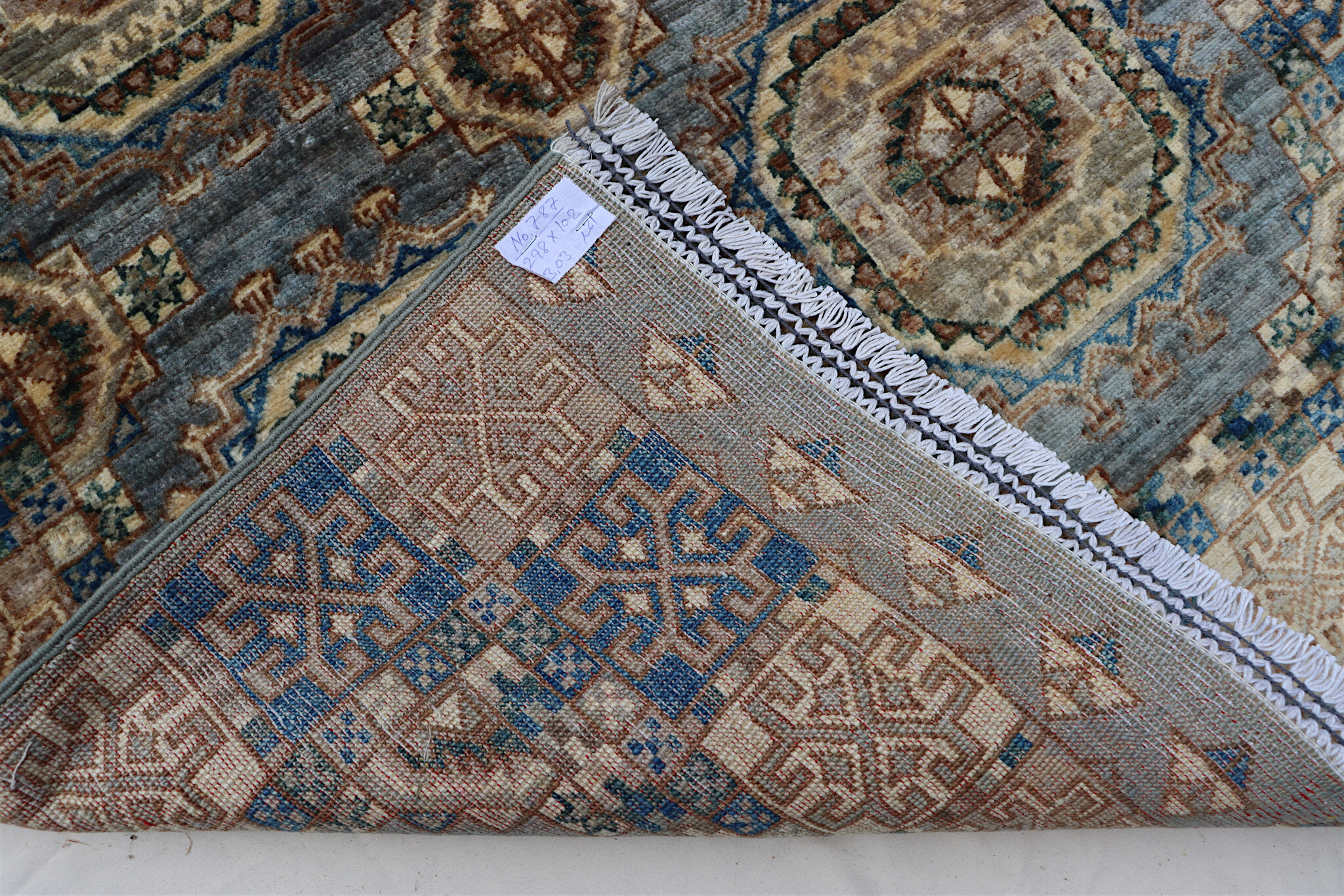 298x103 cm handgeknüpfte Afghan orientteppich nomad rug Carpet ziegler Teppich Flur Teppich Läufer chobi Teppich Ahmad