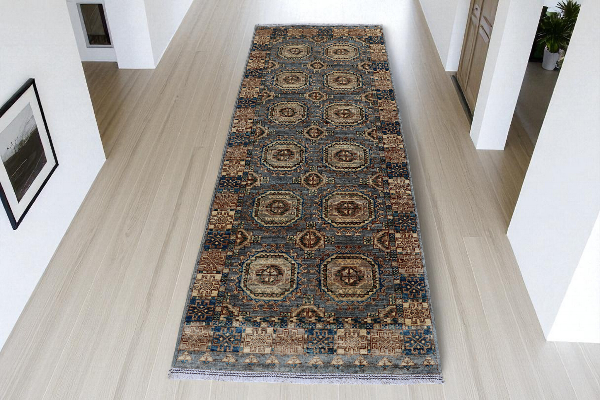 298x103 cm handgeknüpfte Afghan orientteppich nomad rug Carpet ziegler Teppich Flur Teppich Läufer chobi Teppich Ahmad