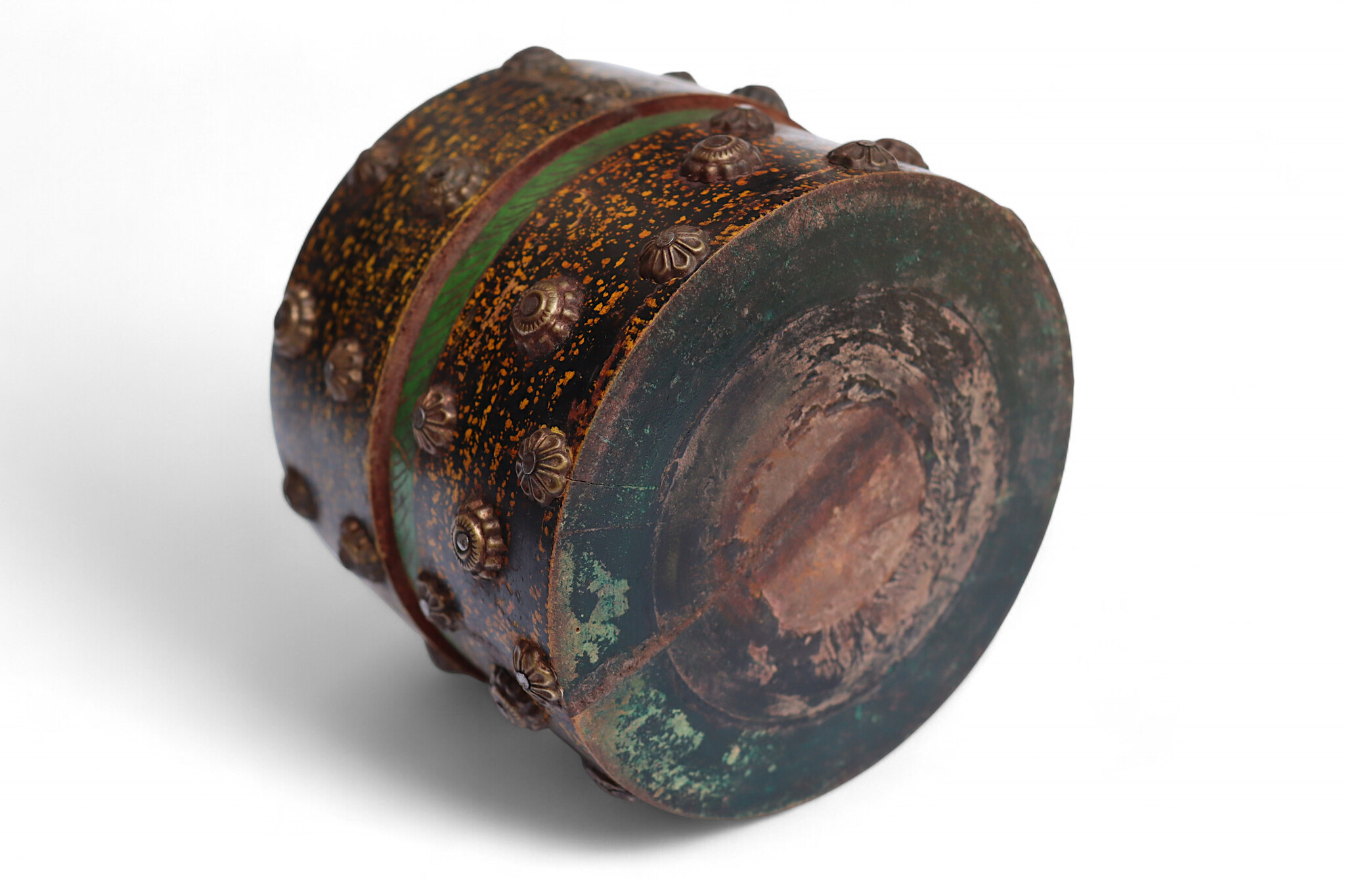 Antique handpainted stunning wooden Lacquerware Spice Box from Afghanistan / Pakistan No:25/11