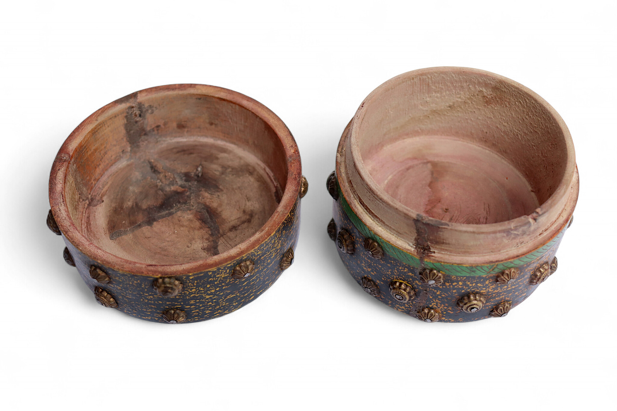 Antique handpainted stunning wooden Lacquerware Spice Box from Afghanistan / Pakistan No:25/11