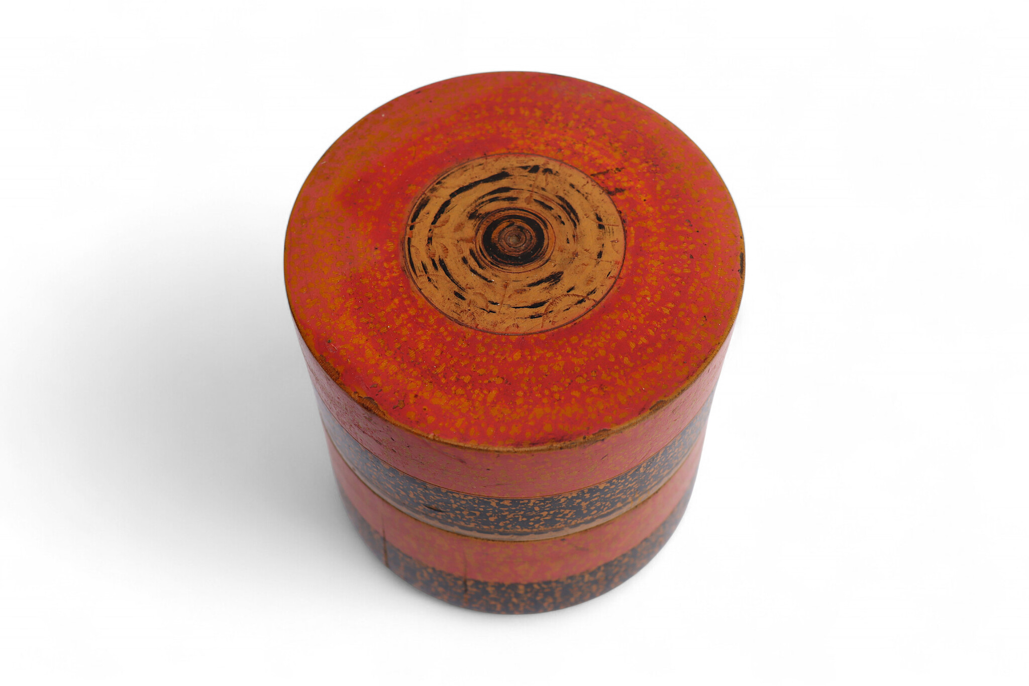 Antik orient Lacquerware Holz Gewürzdose Dose Teedose Gefäß Afghanistan Pakistan Nr:25/12