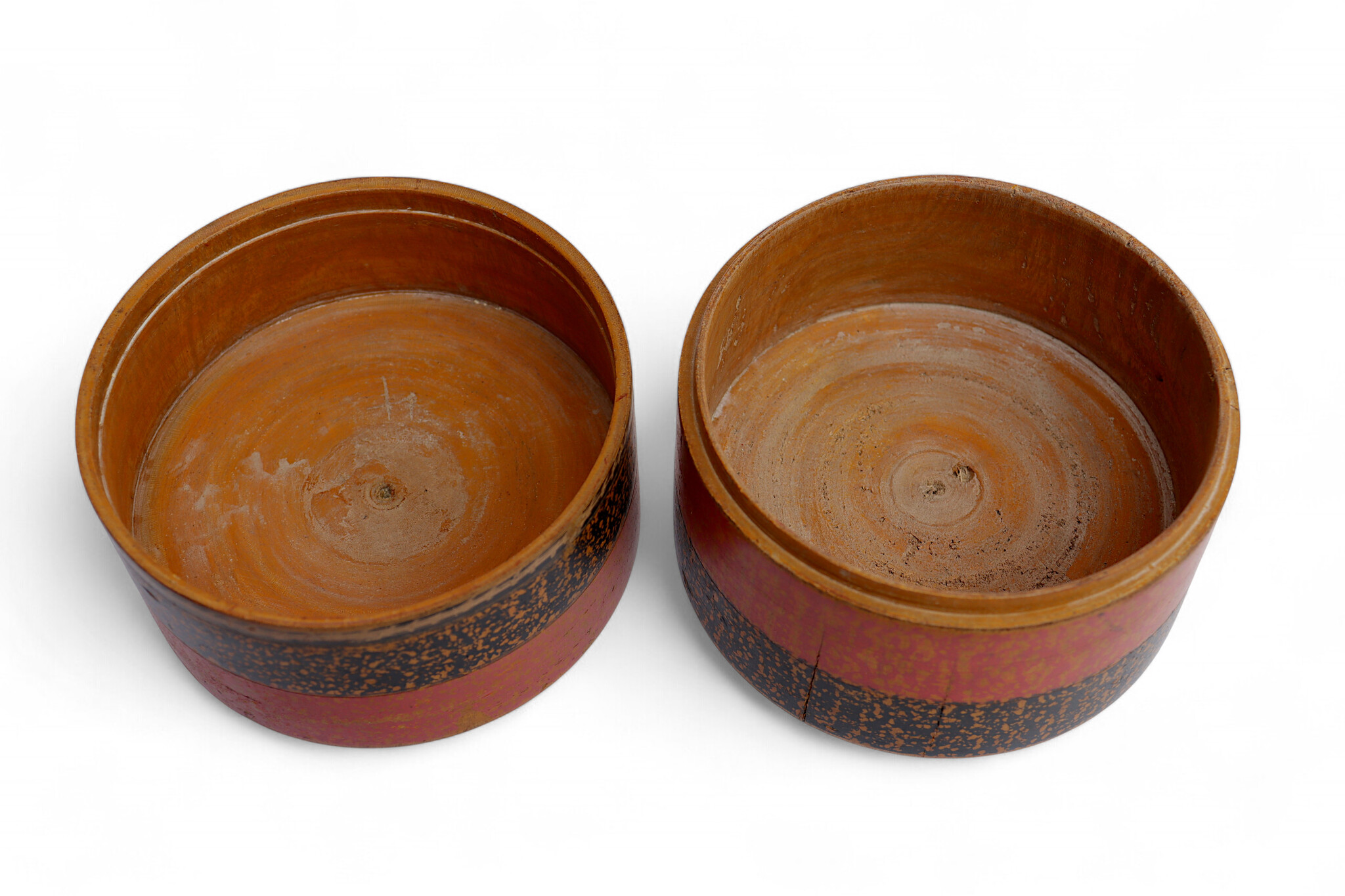 Antik orient Lacquerware Holz Gewürzdose Dose Teedose Gefäß Afghanistan Pakistan Nr:25/12
