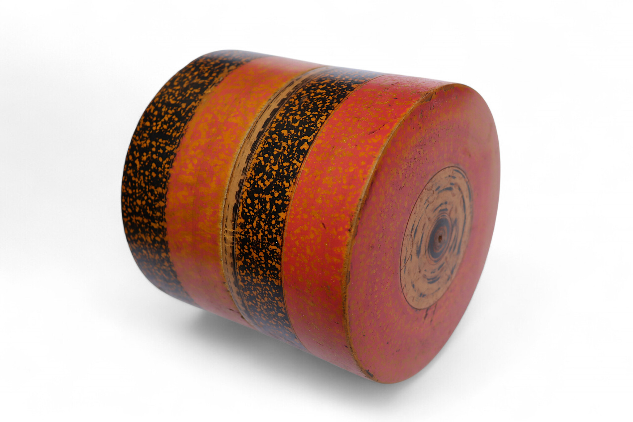 Antik orient Lacquerware Holz Gewürzdose Dose Teedose Gefäß Afghanistan Pakistan Nr:25/12