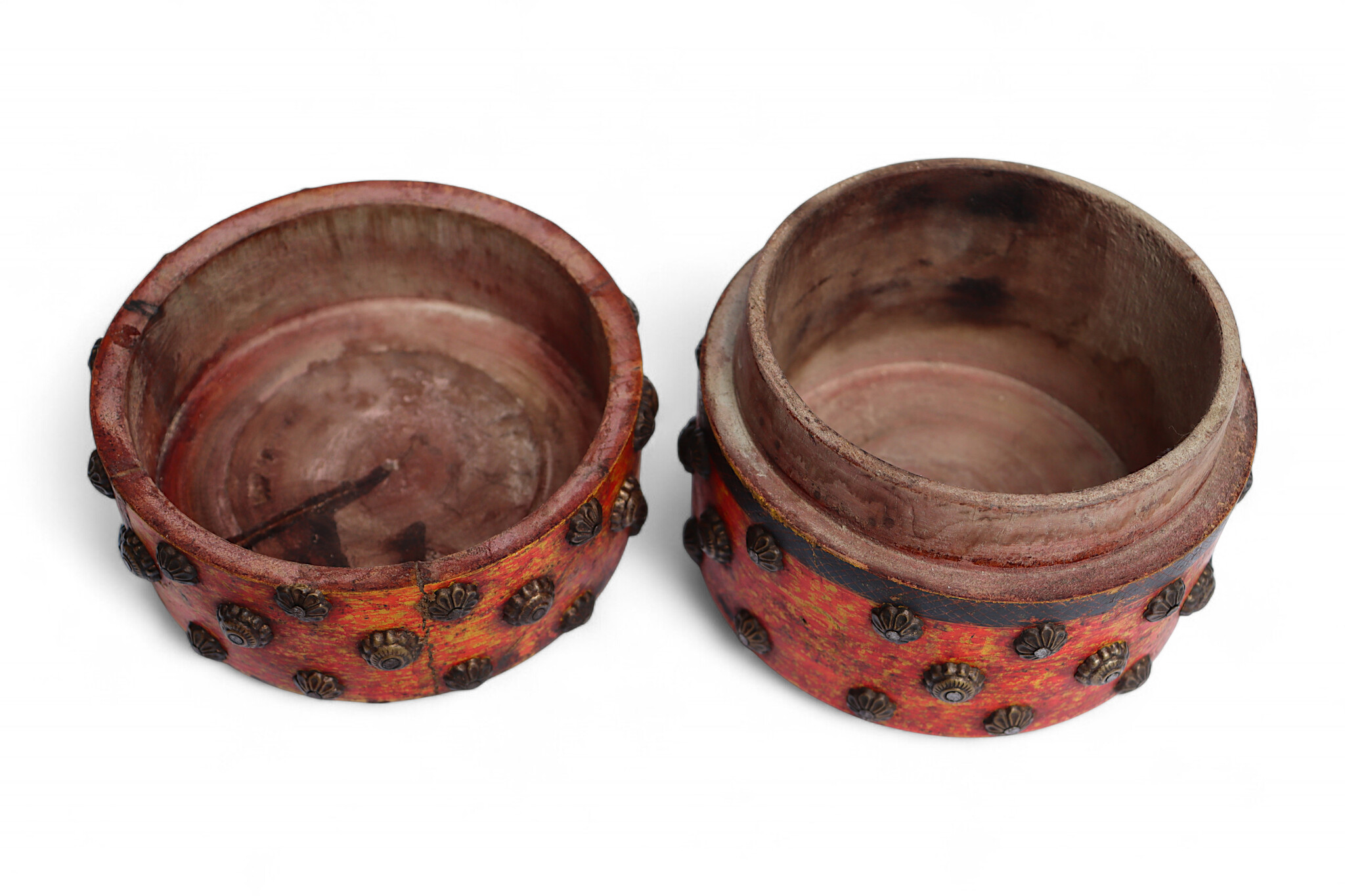 Antik orient Lacquerware Holz Gewürzdose Dose Teedose Gefäß Afghanistan Pakistan Nr:25/13