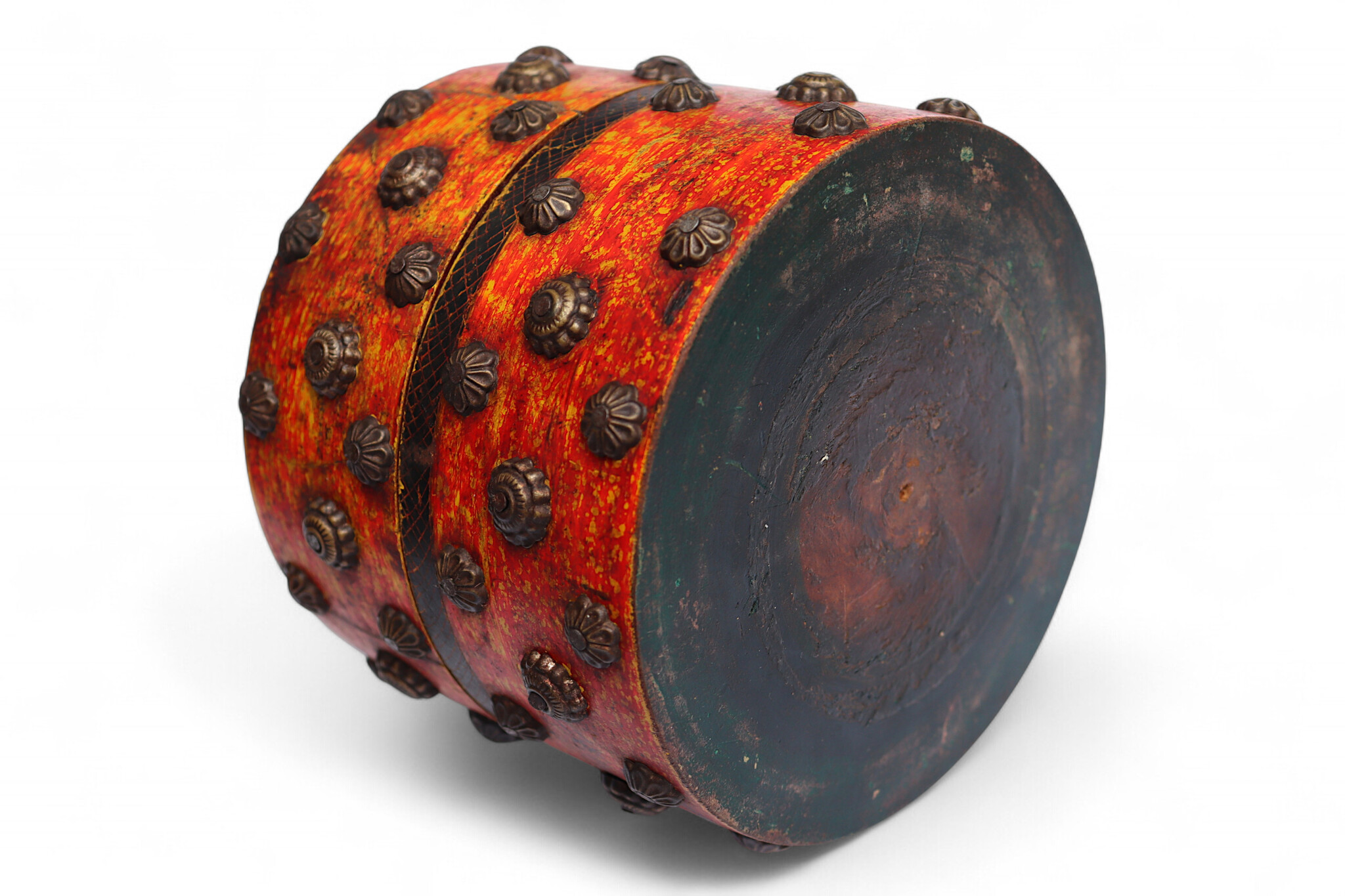 Antique handpainted stunning wooden Lacquerware Spice Box from Afghanistan / Pakistan No:25/13