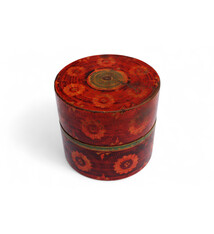 Antik orient Lacquerware Holz Gewürzdose Dose Teedose Gefäß Afghanistan Pakistan  Nr:25/ 14