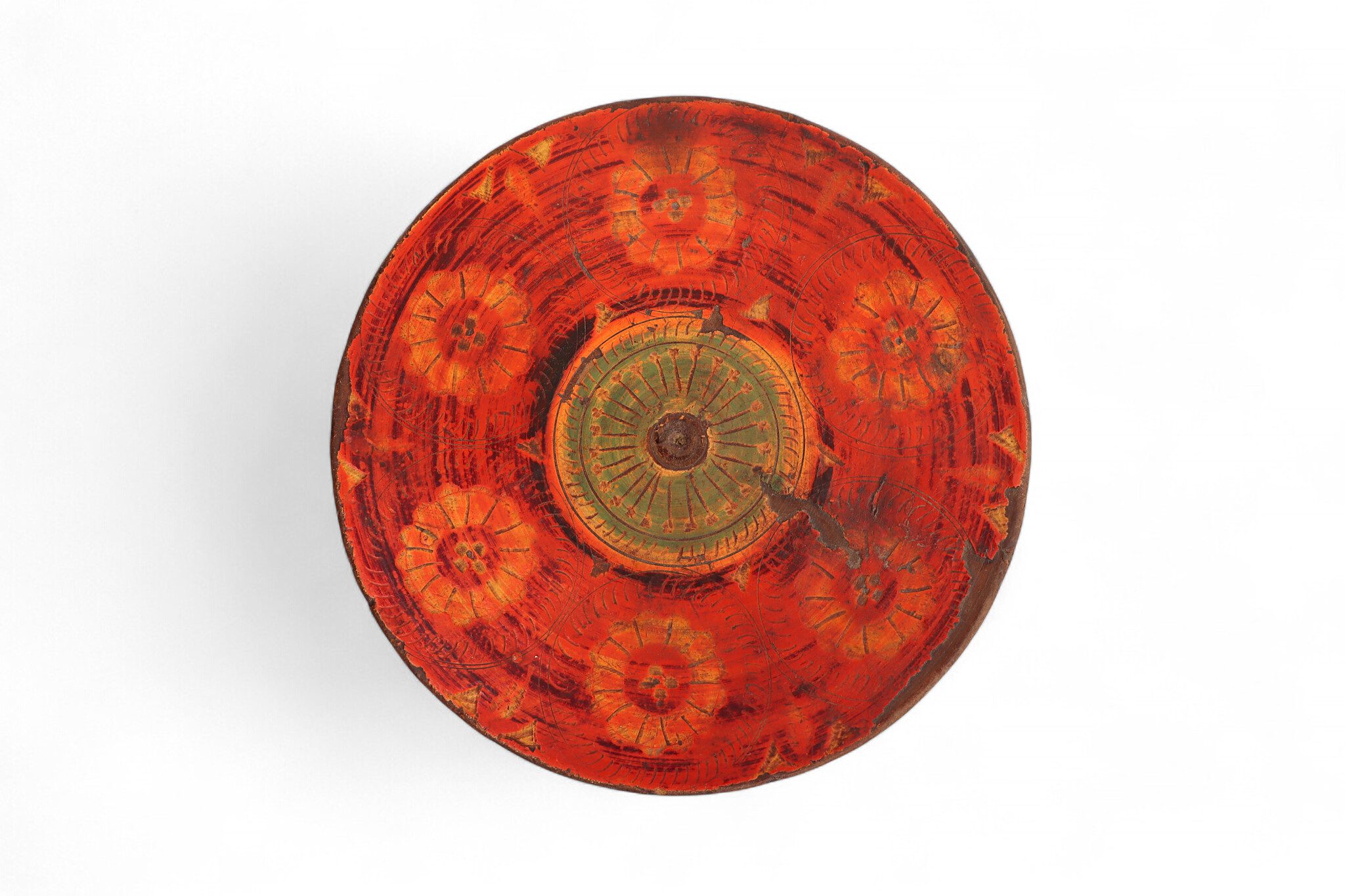 Antik orient Lacquerware Holz Gewürzdose Dose Teedose Gefäß Afghanistan Pakistan Nr:25/14