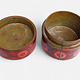 Antik orient Lacquerware Holz Gewürzdose Dose Teedose Gefäß Afghanistan Pakistan Nr:25/14
