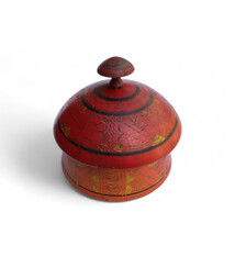 Antik orient Lacquerware Holz Gewürzdose Dose Teedose Gefäß Afghanistan Pakistan  Nr:25/15