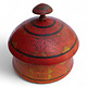 Antique handpainted stunning wooden Lacquerware Spice Box from Afghanistan / Pakistan No:25/15