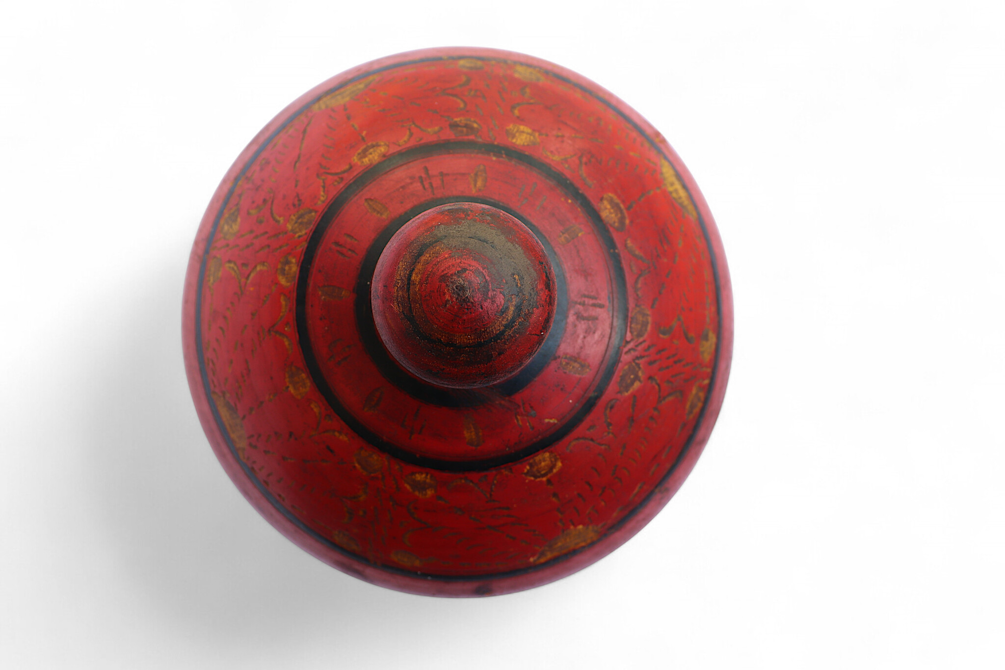 Antik orient Lacquerware Holz Gewürzdose Dose Teedose Gefäß Afghanistan Pakistan Nr:25/15