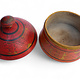 Antique handpainted stunning wooden Lacquerware Spice Box from Afghanistan / Pakistan No:25/15