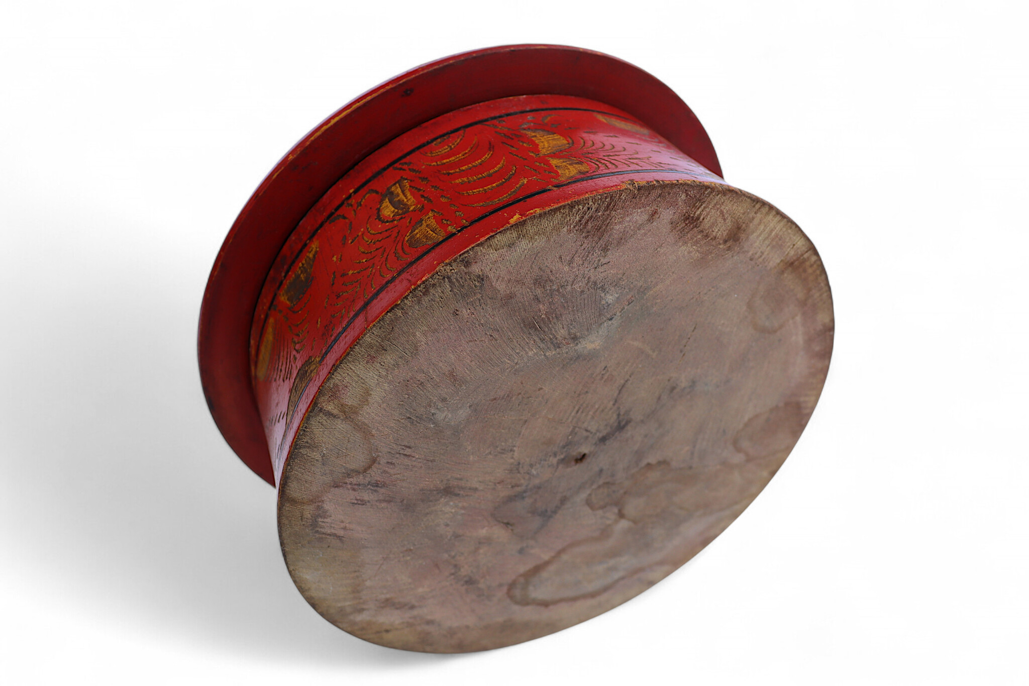 Antik orient Lacquerware Holz Gewürzdose Dose Teedose Gefäß Afghanistan Pakistan Nr:25/15