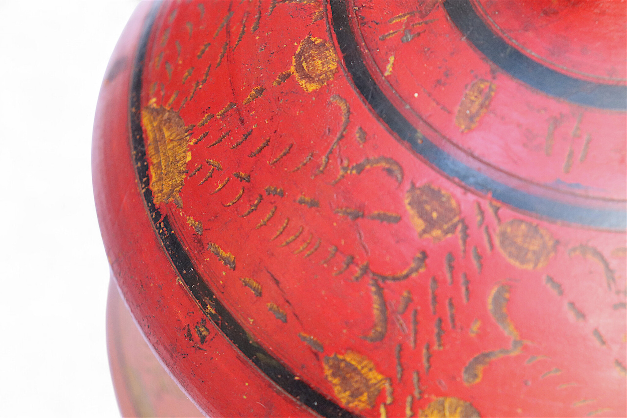 Antik orient Lacquerware Holz Gewürzdose Dose Teedose Gefäß Afghanistan Pakistan Nr:25/15