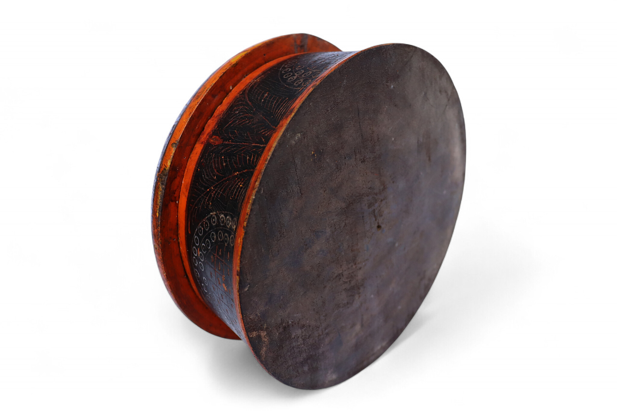 Antique handpainted stunning wooden Lacquerware Spice Box from Afghanistan / Pakistan No:25/16