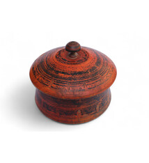 Antik orient Lacquerware Holz Gewürzdose Dose Teedose Gefäß Afghanistan Pakistan  Nr:25/17