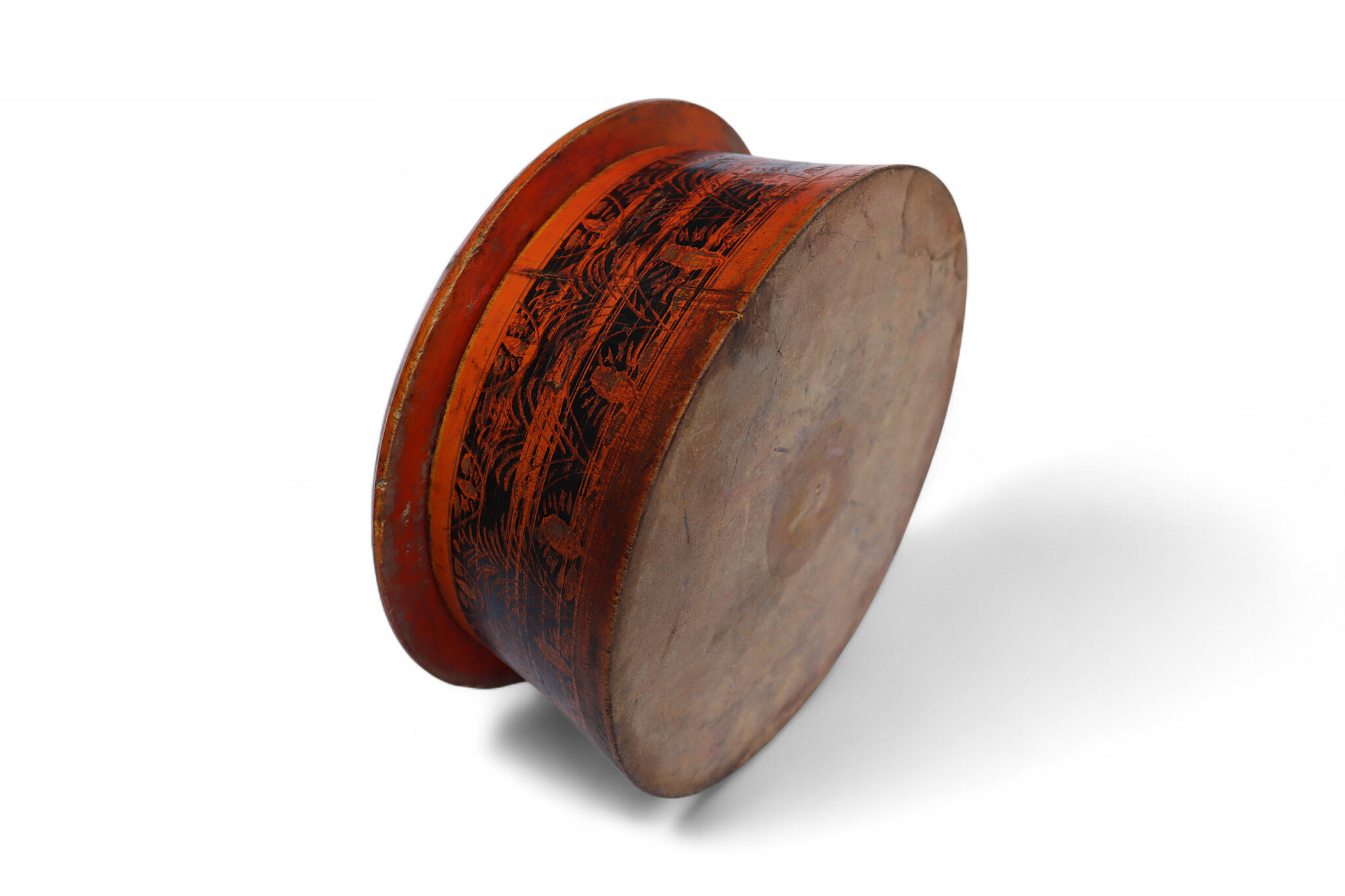 Antik orient Lacquerware Holz Gewürzdose Dose Teedose Gefäß Afghanistan Pakistan Nr:25/ 17