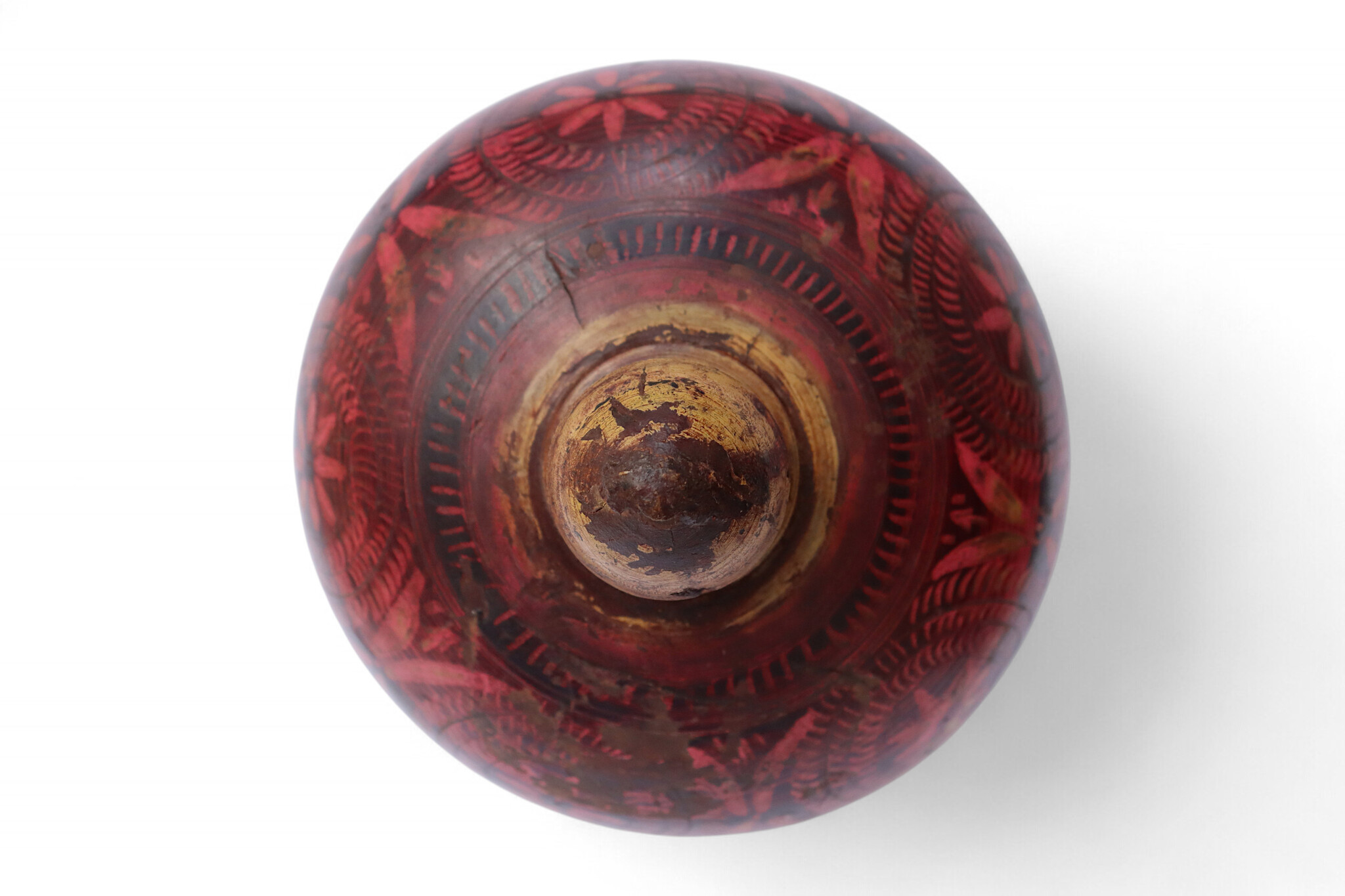 Antique handpainted stunning wooden Lacquerware Spice Box from Afghanistan / Pakistan No:25/18