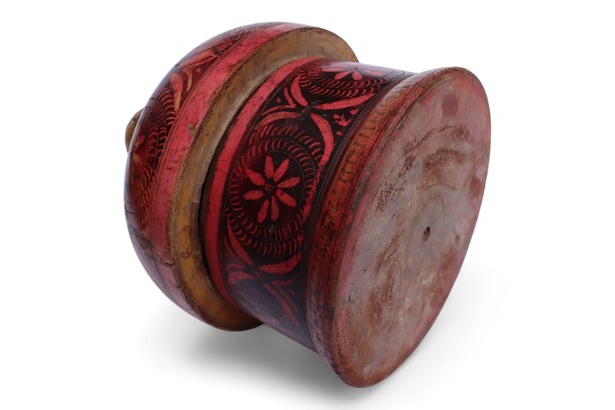 Antique handpainted stunning wooden Lacquerware Spice Box from Afghanistan / Pakistan No:25/18