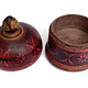 Antik orient Lacquerware Holz Gewürzdose Dose Teedose Gefäß Afghanistan Pakistan Nr:25/18