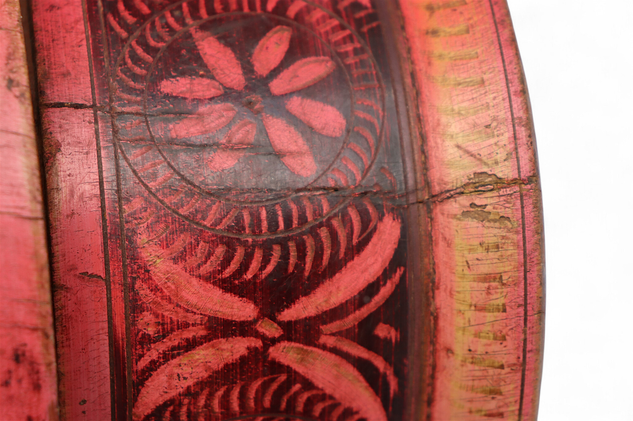 Antik orient Lacquerware Holz Gewürzdose Dose Teedose Gefäß Afghanistan Pakistan Nr:25/18