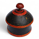 Antik orient Lacquerware Holz Gewürzdose Dose Teedose Gefäß Afghanistan Pakistan Nr:25/19