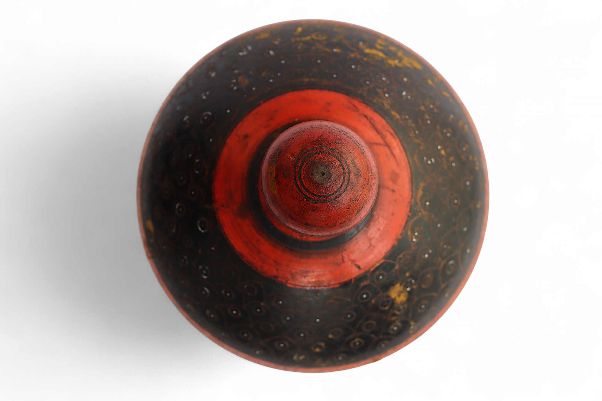 Antik orient Lacquerware Holz Gewürzdose Dose Teedose Gefäß Afghanistan Pakistan Nr:25/19