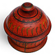 Antik orient Lacquerware Holz Gewürzdose Dose Teedose Gefäß Afghanistan Pakistan Nr:25/20